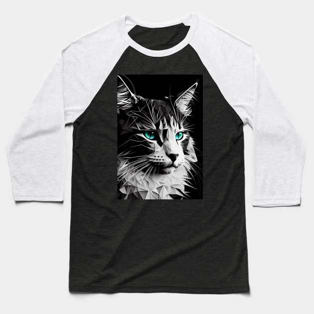 Cat Beauty #5 Baseball T-Shirt by MarkColeImaging